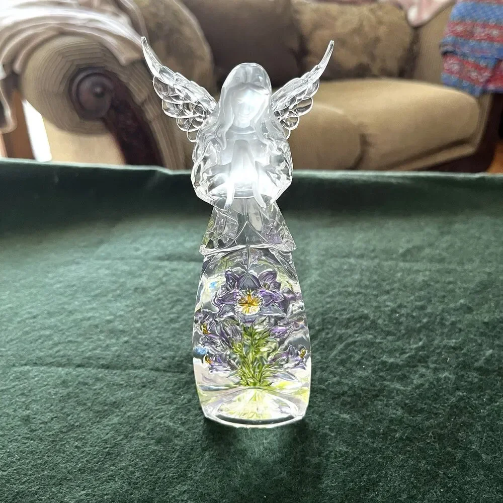 Roman Inc Praying Angel Flower Fairy Figurine Acrylic 7